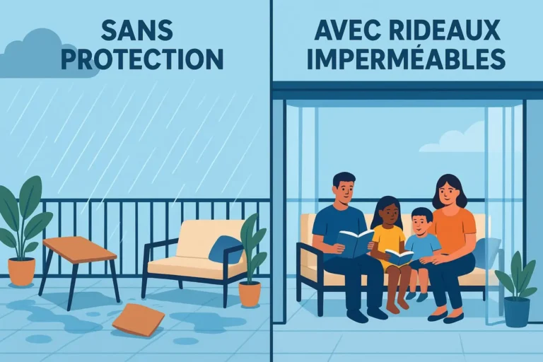Gardez votre espace extérieur au sec : pourquoi les rideaux extérieurs imperméables sont la solution