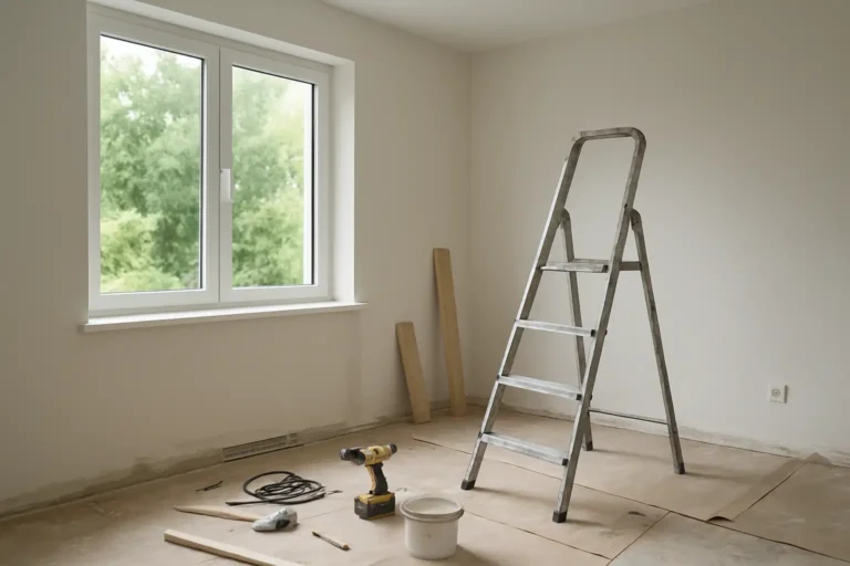 Fenêtre moderne avec système de ventilation intégré dans une pièce de maison